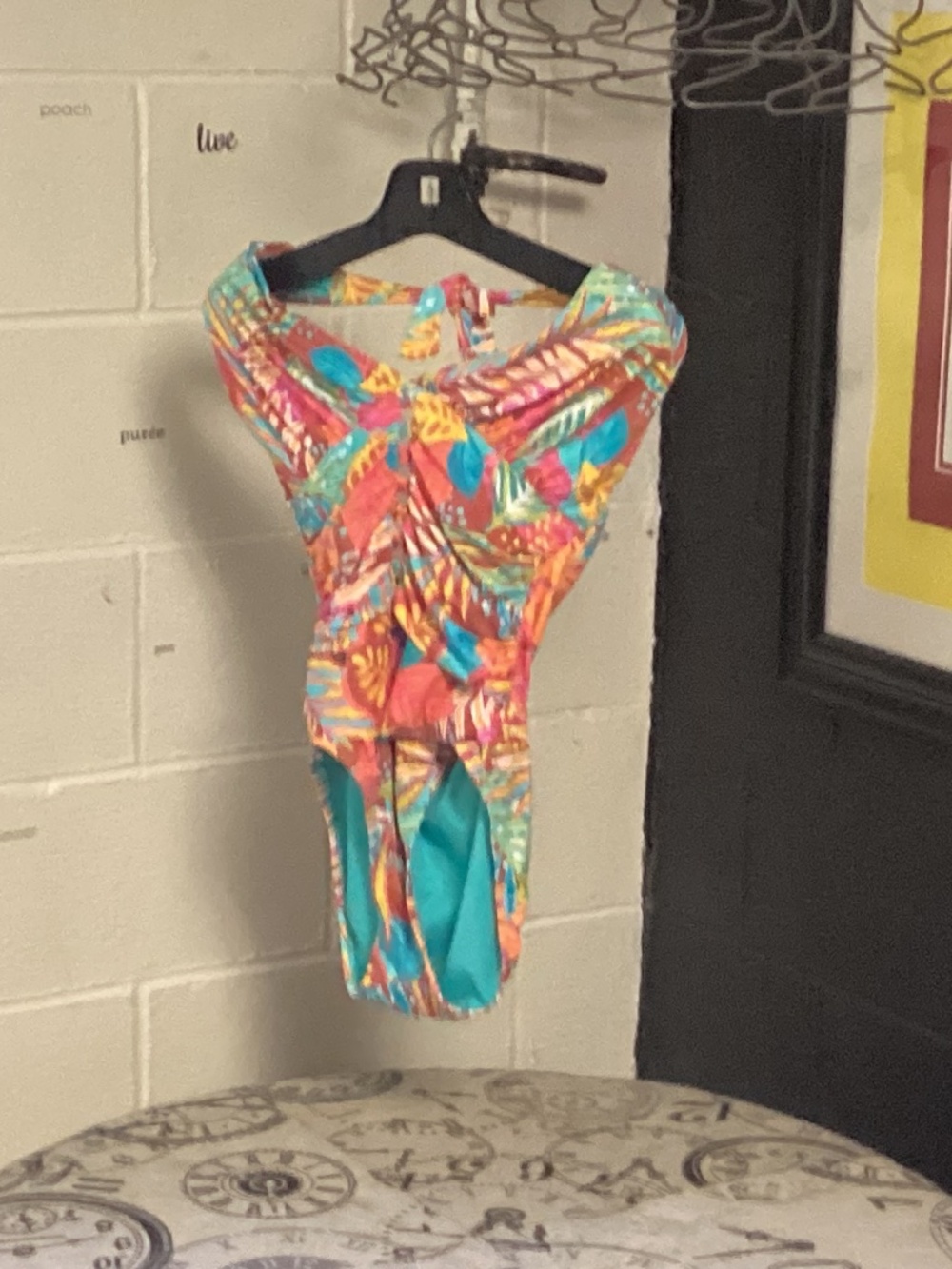 Bleu Rod Beattie one piece bathing suit  COLORFUL. anew WOW.